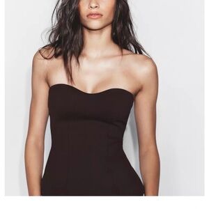 Zara Strapless Sweetheart tube top in Black